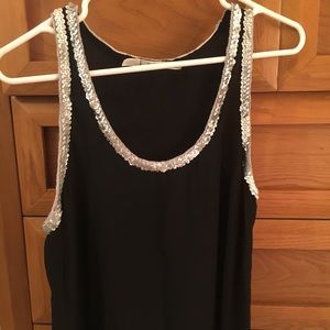 Silk black tank top